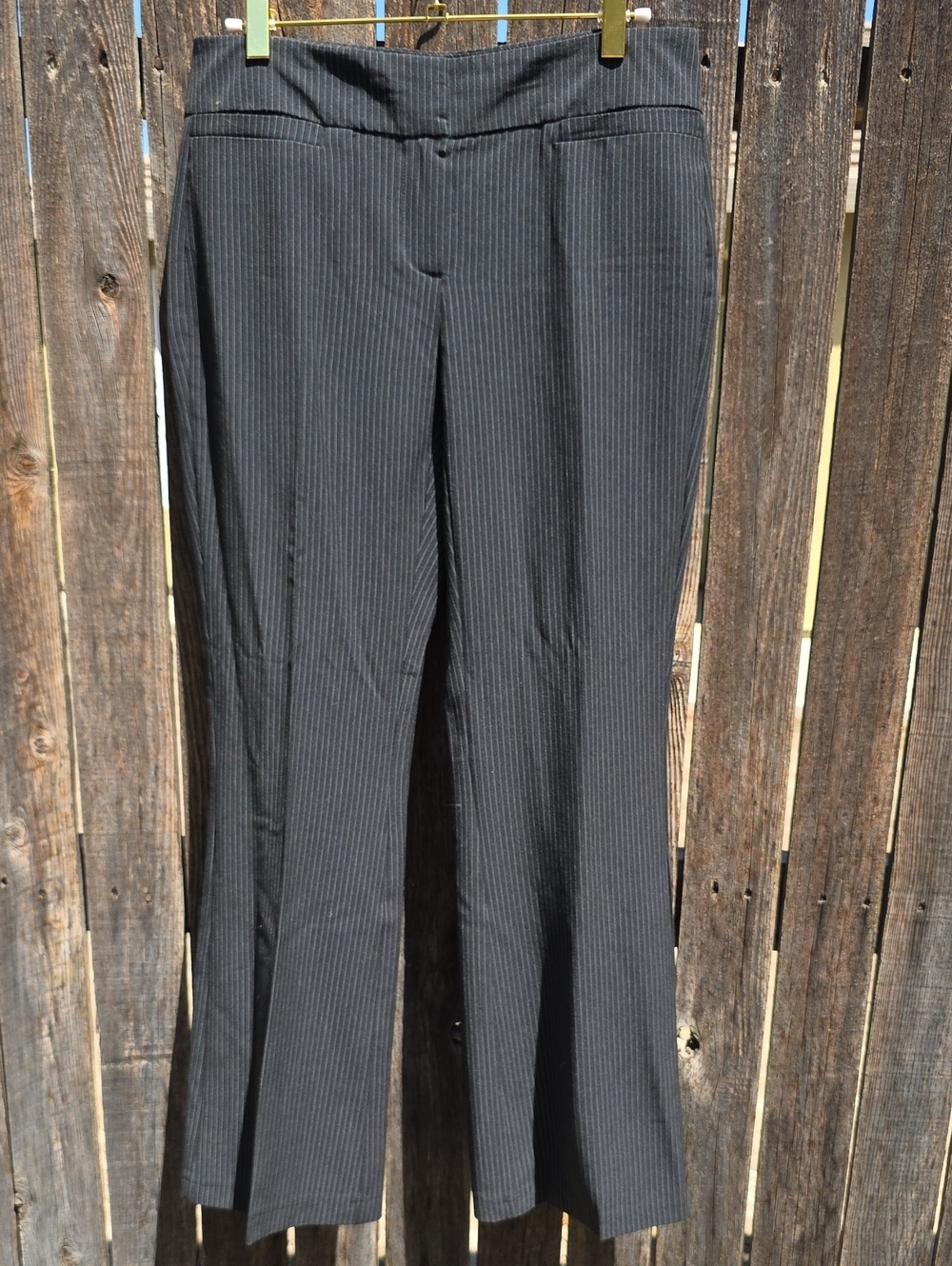 Simply Styled Women's Dark Charcoal Pinstripe Dress Trousers Loose Y2K Size 2S